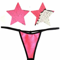 NevaNude Lingerie Bitchin' Flip Sequin Nipple Pasties & G-String Panty
