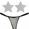 NevaNude Lingerie White Reflective Nipple Pasties & G-String Panty