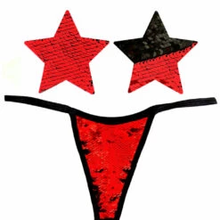 NevaNude Lingerie Sookie Flip Sequin Pasties And G-String Panty