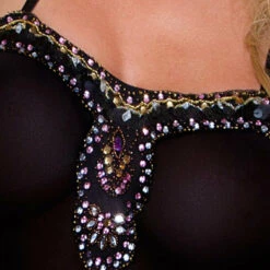 3WISHES Sequin Glamour Lingerie Teddy Lingerie