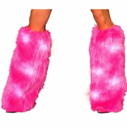 J. Valentine Music Festival Wear Light Up Furry Leg Warmers