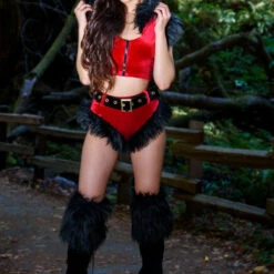 J. Valentine Clothing Faux Fur And Velvet Shorts