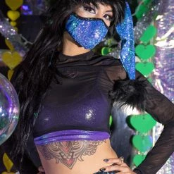 J. Valentine Sequin And Fur Santa Hat