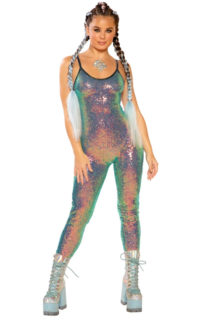 J. Valentine Metallic Sequin Catsuit 7 J. Valentine Metallic Sequin Catsuit