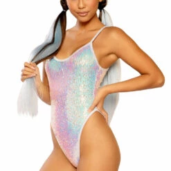 J. Valentine Clothing Metallic Sequin Bodysuit 15 J. Valentine Clothing Metallic Sequin Bodysuit