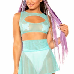 J. Valentine Clothing Metallic Keyhole Top