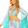 J. Valentine Metallic Fringe Top Clothing