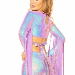 J. Valentine Metallic Fringe Top Clothing