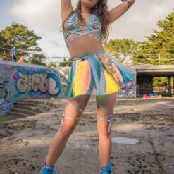 J. Valentine Clothing Foil Lace Up Bottoms