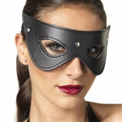 Leg Avenue Faux Leather Studded Mask Lingerie