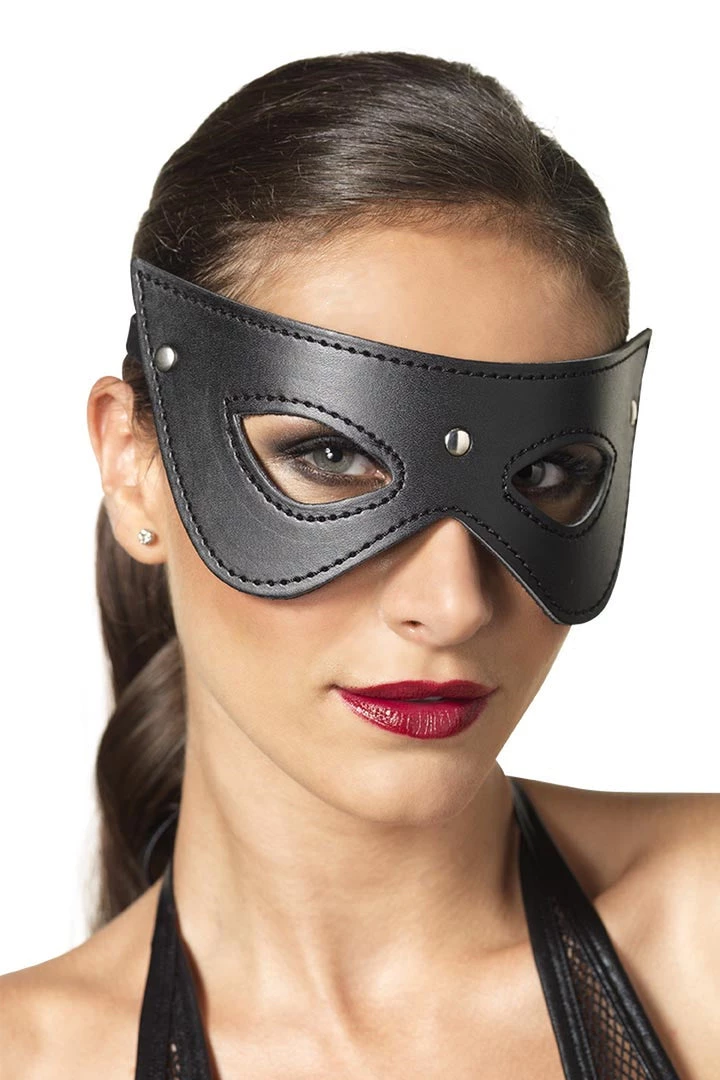 Leg Avenue Faux Leather Studded Mask Lingerie 1 Leg Avenue Faux Leather Studded Mask Lingerie