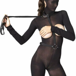 Leg Avenue Nylon Bondage Harness With Leash