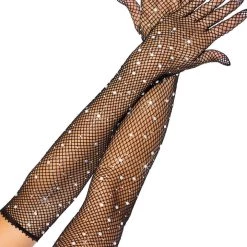 Leg Avenue Accessories Rhinestone Fishnet Gloves 7 Leg Avenue Accessories Rhinestone Fishnet Gloves