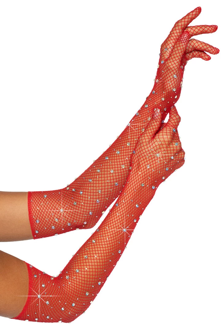 Leg Avenue Accessories Rhinestone Fishnet Gloves 2 Leg Avenue Accessories Rhinestone Fishnet Gloves