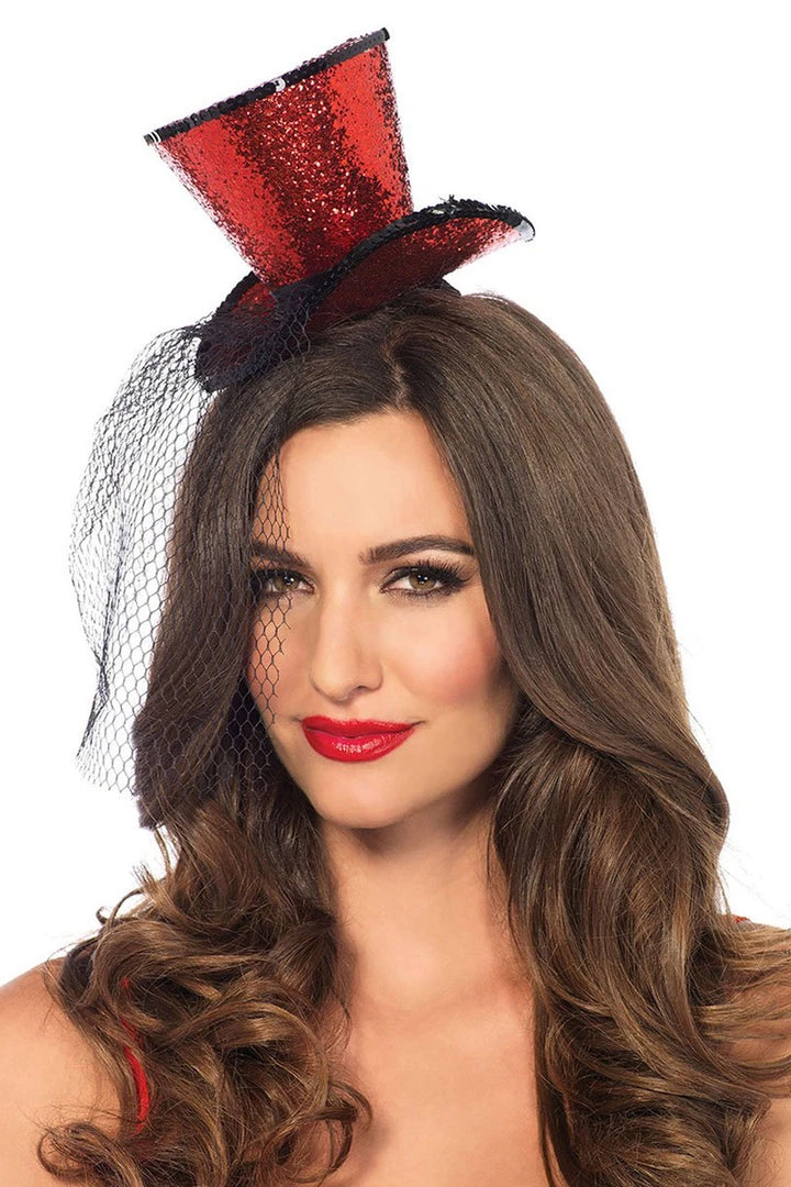 Leg Avenue Accessories Mini Glitter Top Hat 1 Leg Avenue Accessories Mini Glitter Top Hat