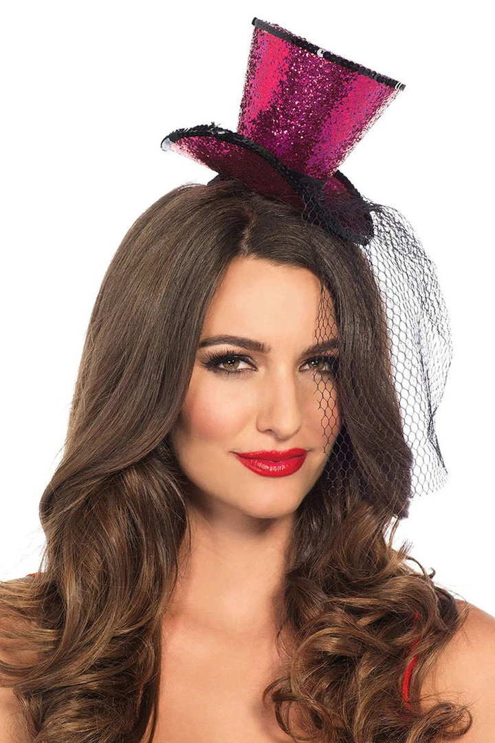 Leg Avenue Accessories Mini Glitter Top Hat 4 Leg Avenue Accessories Mini Glitter Top Hat