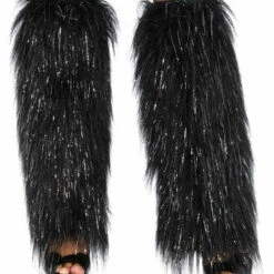 Leg Avenue Furry Lurex Leg Warmers Music Festival Wear
