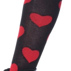 Leg Avenue Hosiery Heart Print Knee Highs