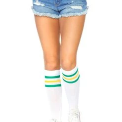 Leg Avenue Hosiery Athletic Striped Knee Highs