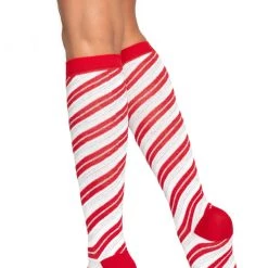 Leg Avenue Hosiery Candy Cane Knee Highs