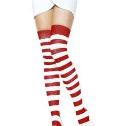 Leg Avenue Lycra Striped Thigh Highs Stockings