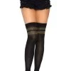 Leg Avenue Hosiery Ribbed Athletic Thigh Highs