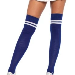 Leg Avenue Hosiery Ribbed Athletic Thigh Highs