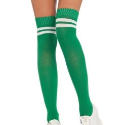 Leg Avenue Hosiery Ribbed Athletic Thigh Highs