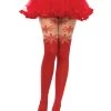 Leg Avenue Hosiery Red Snowflake Tights