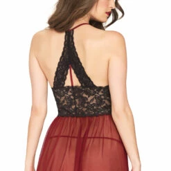 Leg Avenue Sheer Halter Babydoll