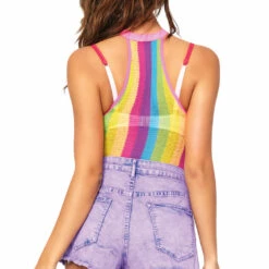 Leg Avenue Rainbow Striped Bodysuit