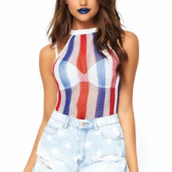 Leg Avenue Net Striped Bodysuit 9 Leg Avenue Net Striped Bodysuit