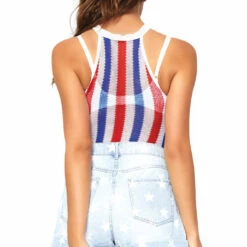 Leg Avenue Net Striped Bodysuit 10 Leg Avenue Net Striped Bodysuit