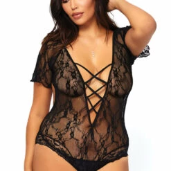 Leg Avenue Plus Size O-Ring Strappy Teddy 7 Leg Avenue Plus Size O-Ring Strappy Teddy