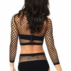 Leg Avenue Net Crop Top And Shorts