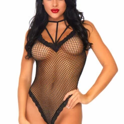 Leg Avenue Lingerie Strappy Fishnet Thong Teddy