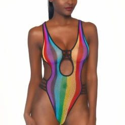 Leg Avenue Cut Out Rainbow Teddy Lingerie 5 Leg Avenue Cut Out Rainbow Teddy Lingerie