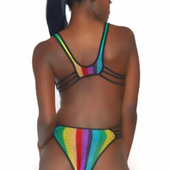 Leg Avenue Cut Out Rainbow Teddy Lingerie