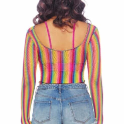 Leg Avenue Lingerie Long Sleeve Rainbow Net Top 7 Leg Avenue Lingerie Long Sleeve Rainbow Net Top