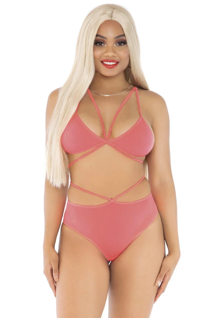 Leg Avenue Lingerie Neon Cage Strap Bra And Panty Set 2 Leg Avenue Lingerie Neon Cage Strap Bra And Panty Set