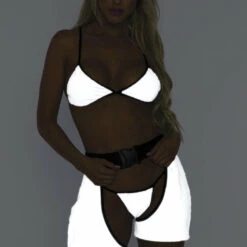Leg Avenue Reflective Bikini Set And Chaps Lingerie 11 Leg Avenue Reflective Bikini Set And Chaps Lingerie