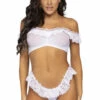 Leg Avenue Bra Sets Lace Ruffle Lingerie Set