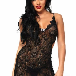 Leg Avenue Boudoir Rose Lace Mini Dress