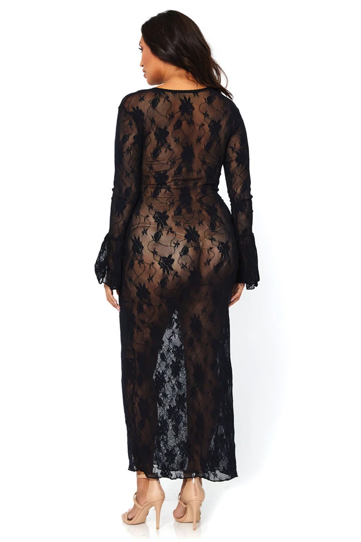 Leg Avenue Plus Size Deep V Lace Chemise 2 Leg Avenue Plus Size Deep V Lace Chemise