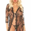 Leg Avenue Lingerie Long Lace Robe Set