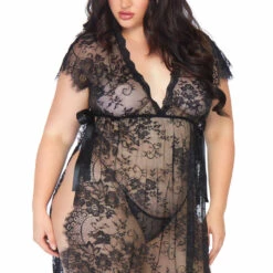 Leg Avenue Plus Size Lace Lingerie Kaftan Set Plus Size Lingerie
