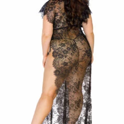 Leg Avenue Plus Size Lace Lingerie Kaftan Set Plus Size Lingerie
