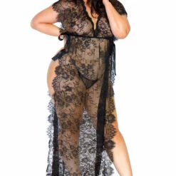 Leg Avenue Plus Size Lace Lingerie Kaftan Set Plus Size Lingerie