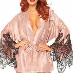 Leg Avenue Rose Satin Robe