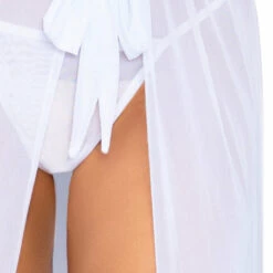 Leg Avenue Long Fur Trimmed Robe Lingerie 20 Leg Avenue Long Fur Trimmed Robe Lingerie